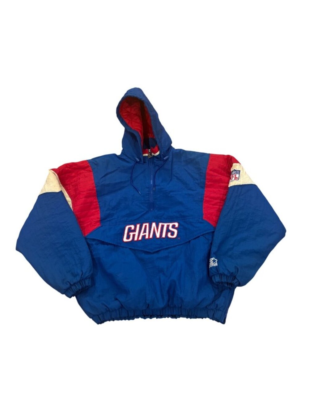 Vintage 90s Starter New York Giants NFL Pro Line Puffer Pullover Jacket Men's L